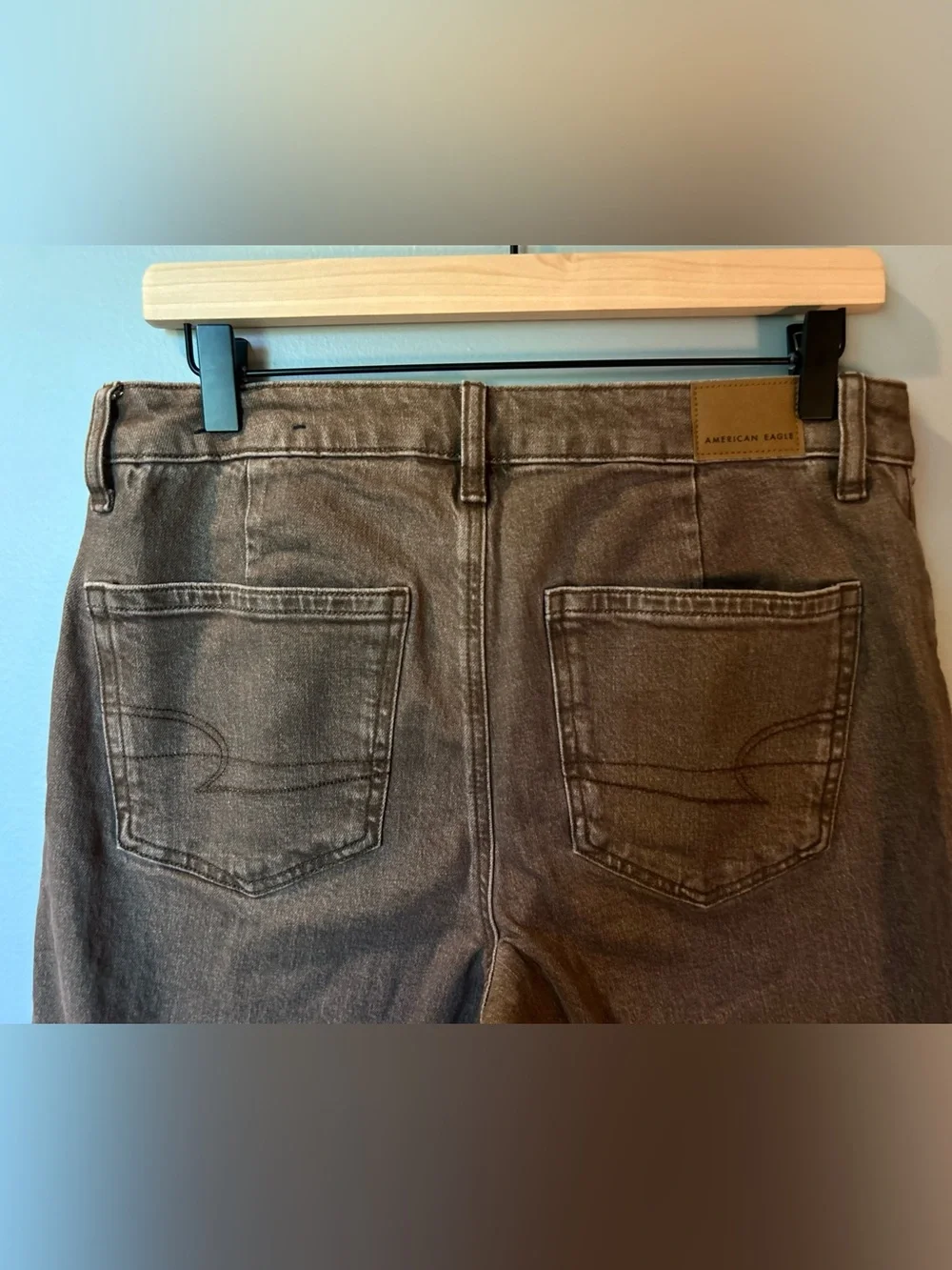 American Eagle Outfitters High-Rise Stovepipe Jeans in Brown